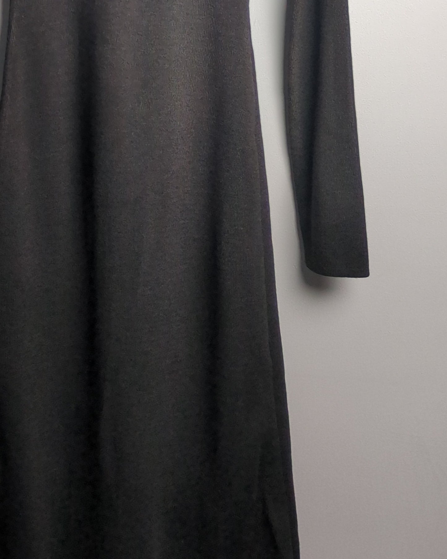 Na-Kd Black Ribbed Dress