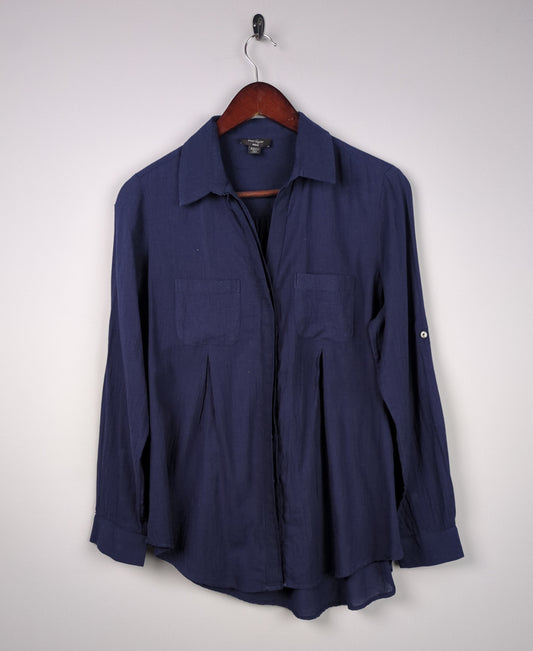 Navy Button-down