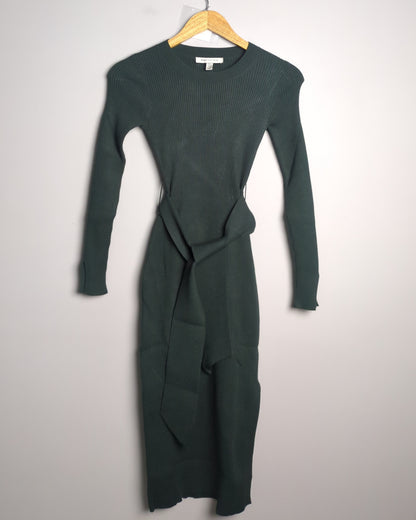 Forever New Green Ribbed Dress