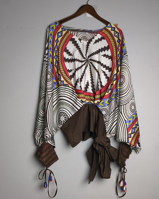 Maheka Mirpuri White Printed Blouse