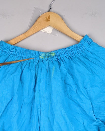 Blue Elastic Pants