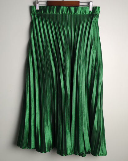 Uptownie Green Pleated Skirt