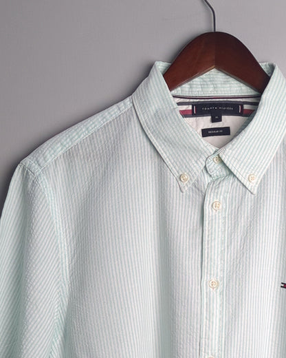 Tommy Hilfiger Cropped Seersucker Shirt