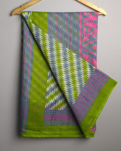 Green Printed Saaree