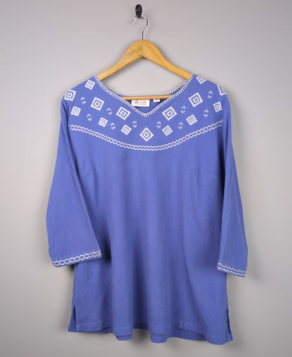 Embroidered Azure