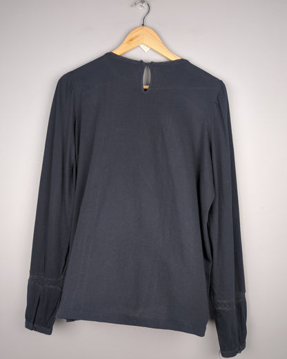 Mark & Spencer Black Lace Blouse