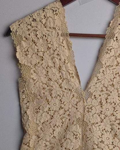 Zara Beige Lace Bodysuit