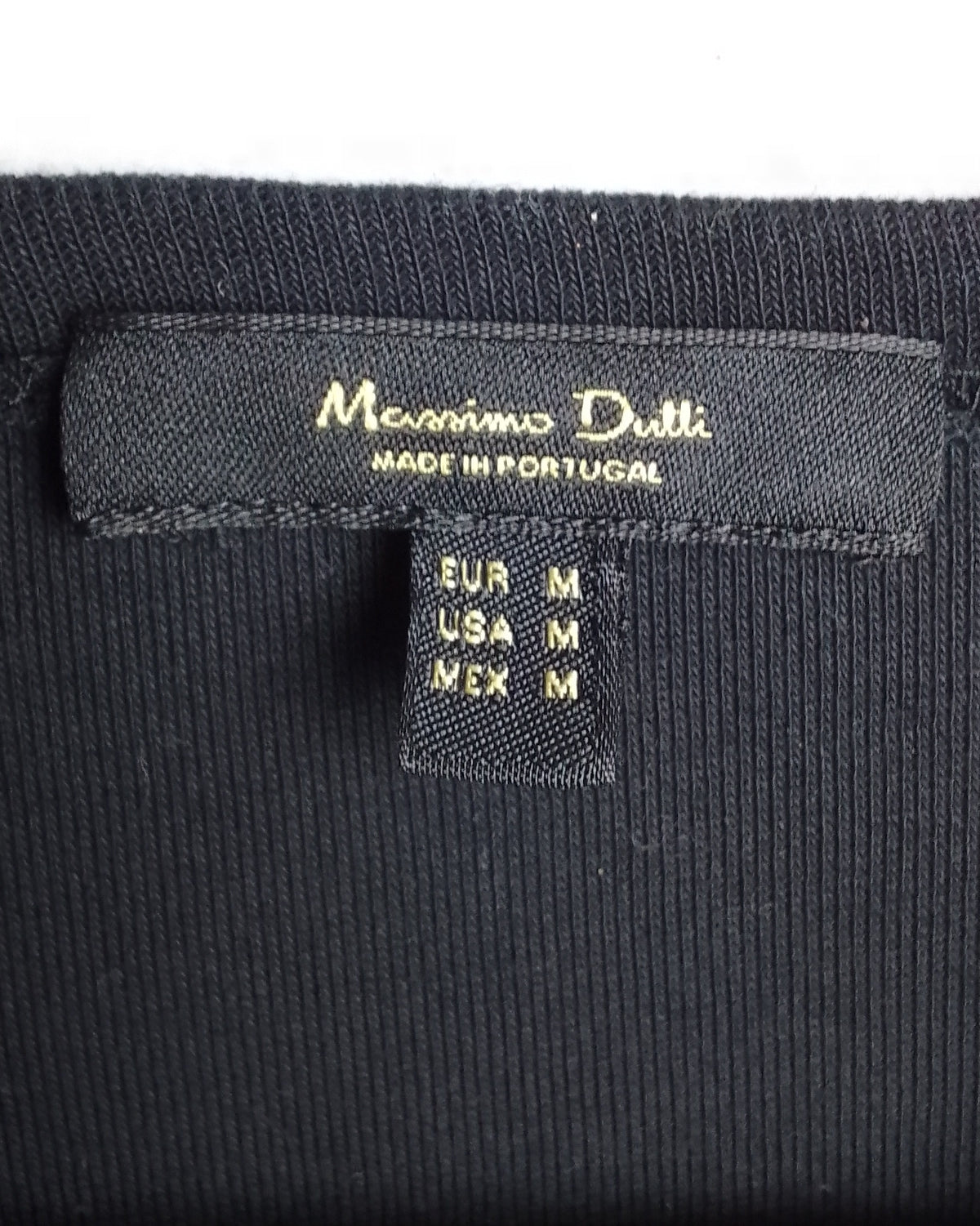 Massimo Dutti Black Crewneck T-Shirt