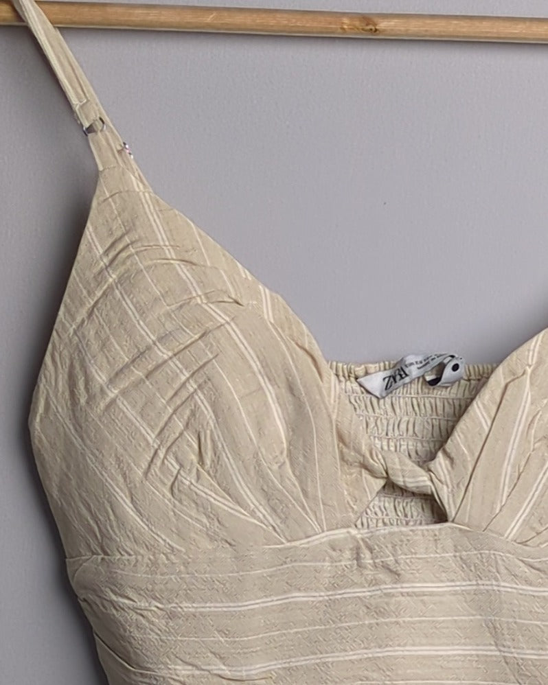 Zara Beige Corset Top