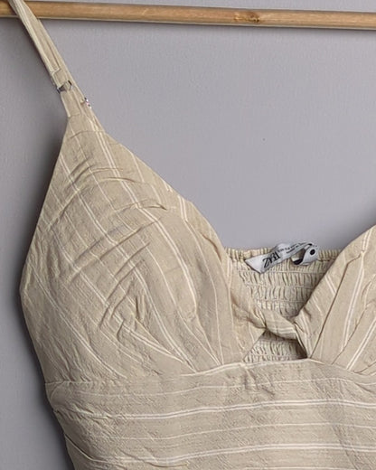 Zara Beige Corset Top