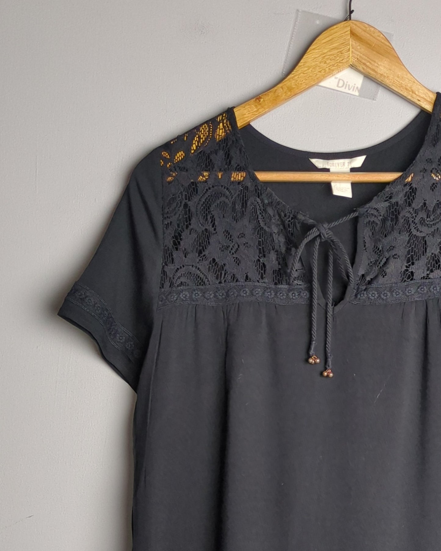 Forever 21 Black Lace Tunic
