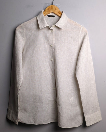 Massimo Dutti Beige Linen Shirt