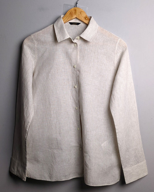 Massimo Dutti Beige Linen Shirt