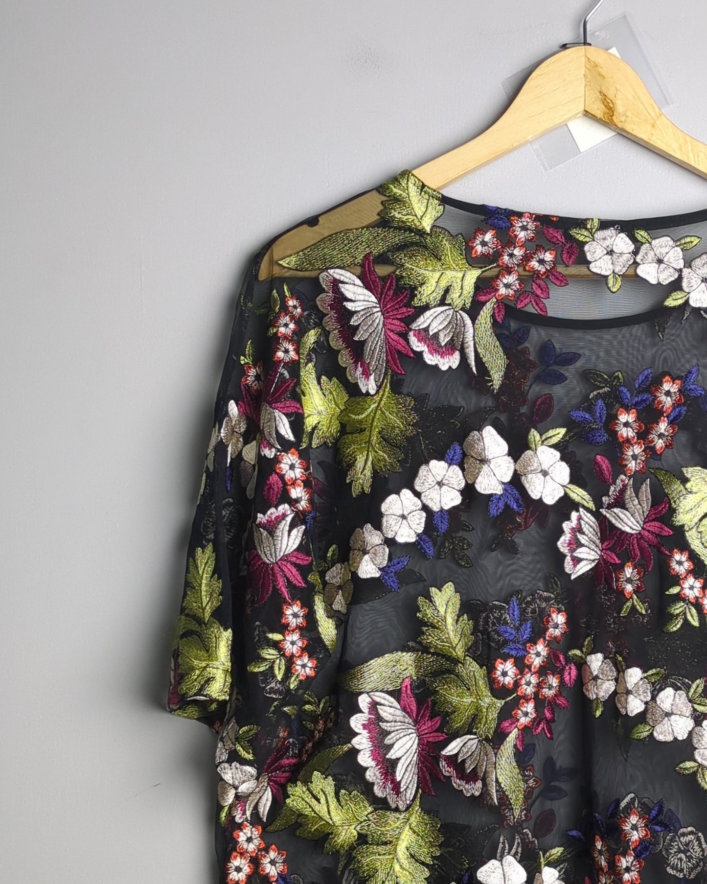 Zara Black Embroidered Tunic