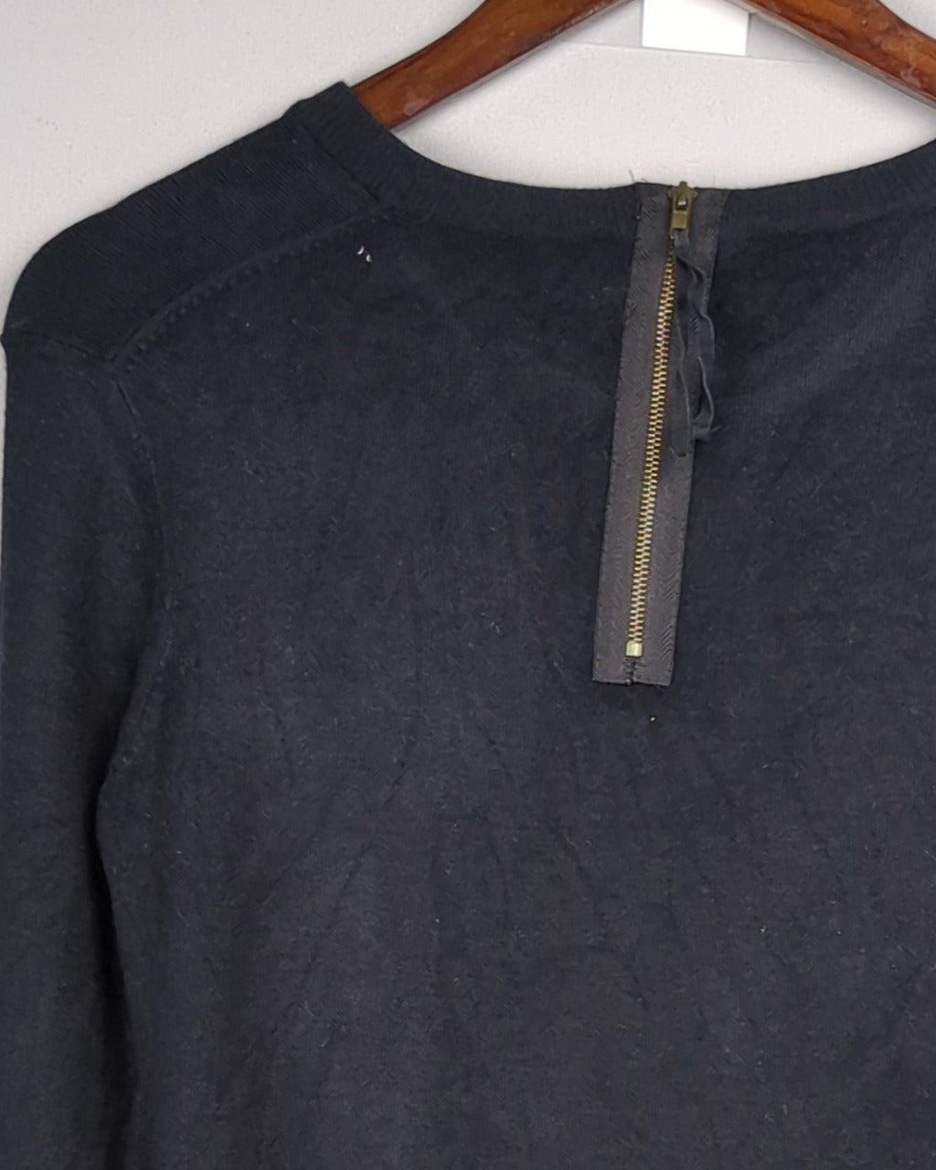 Black Back-Zip Sweater