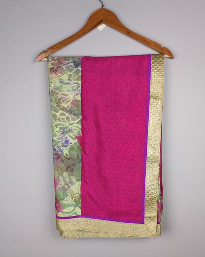 Wine Floral Saree