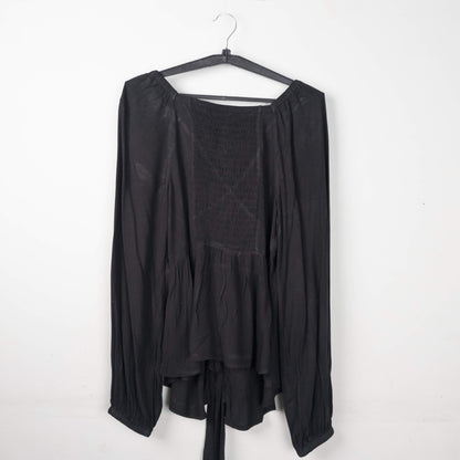 Black Tie Front Top