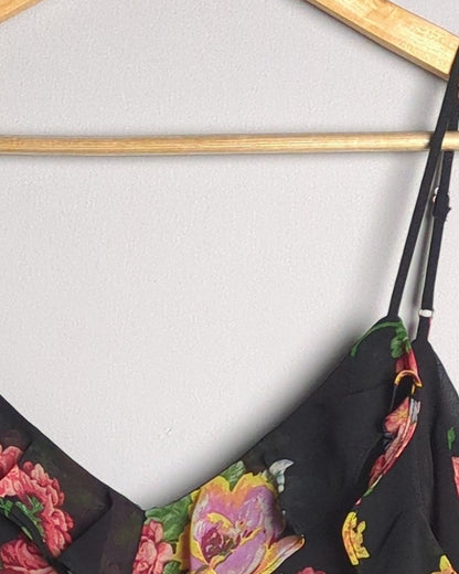 Black Ruffle Camisole
