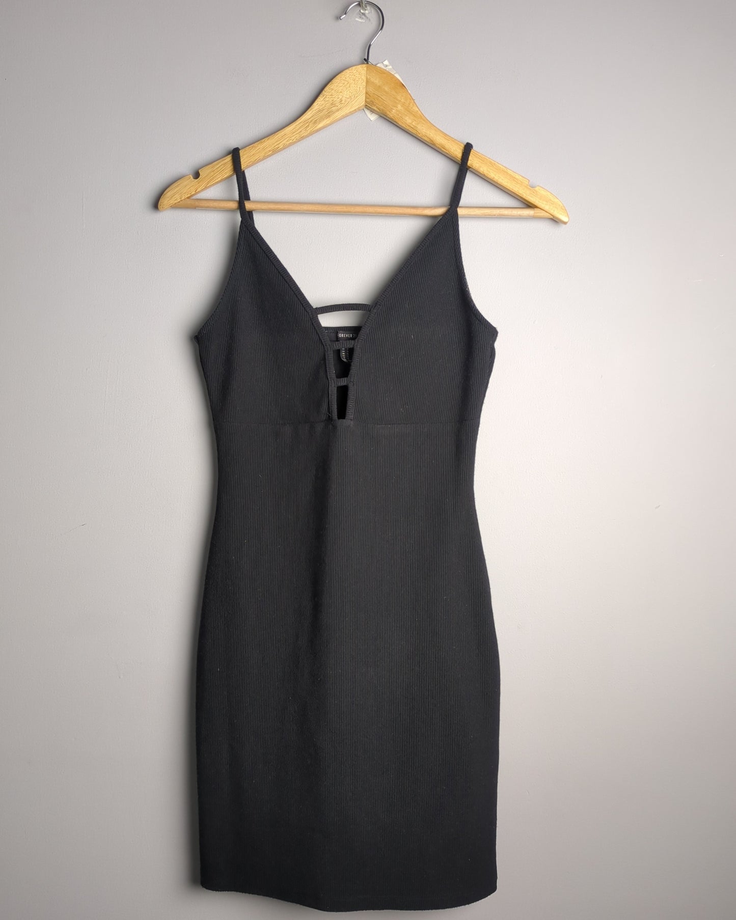 Forever 21 Black Ribbed Dress