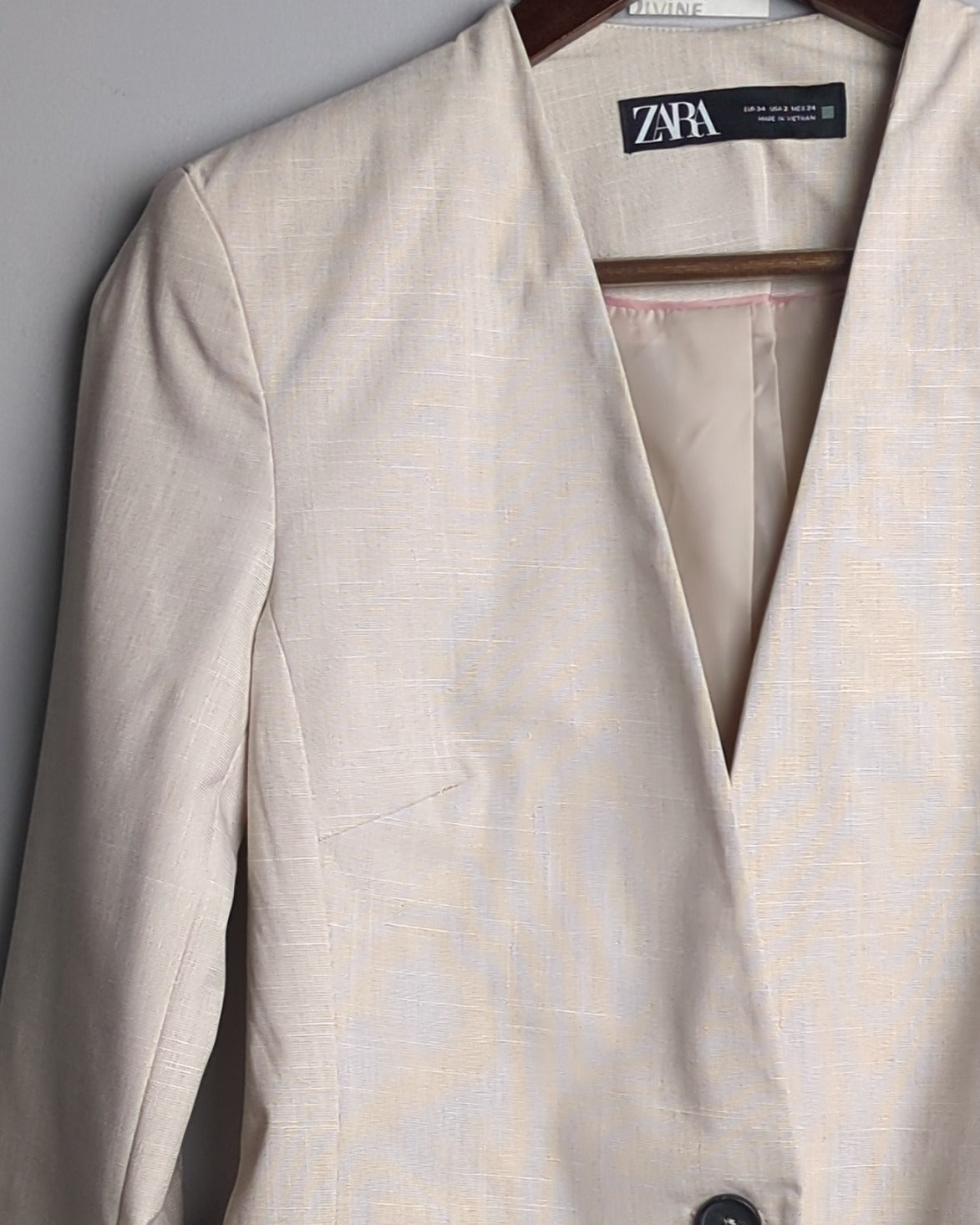 Zara Beige Blazer Jacket