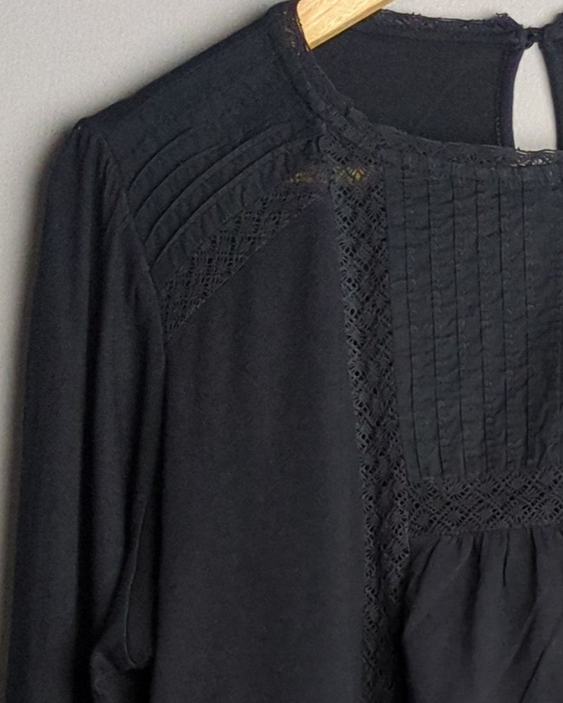 Mark & Spencer Black Lace Blouse