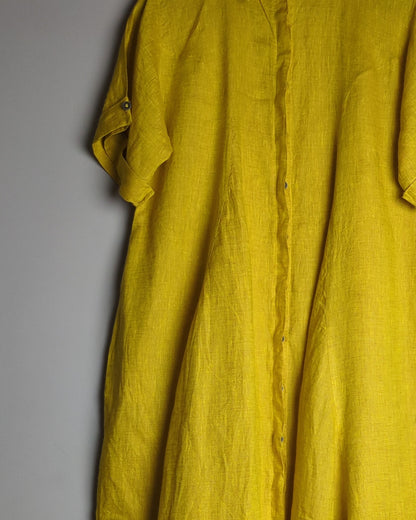 Chola Orange Linen Dress