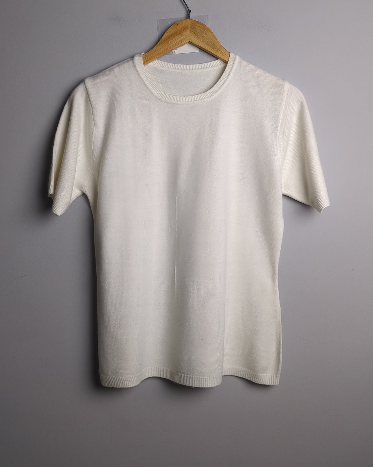 White Knit Tee
