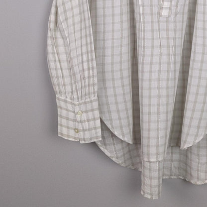 LOFT Plaid Long Sleeve Blouse