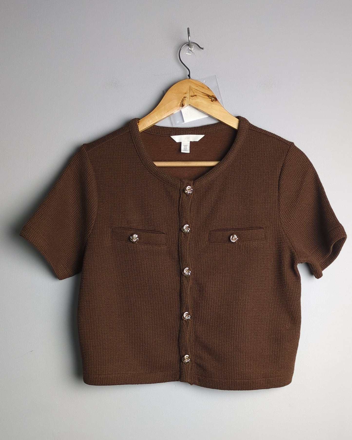 H&M Brown Knit Cardigan