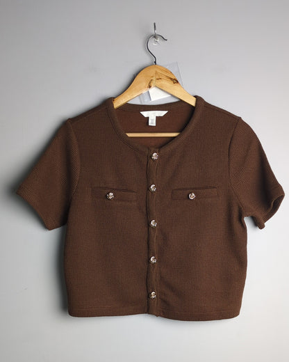 H&M Brown Knit Cardigan