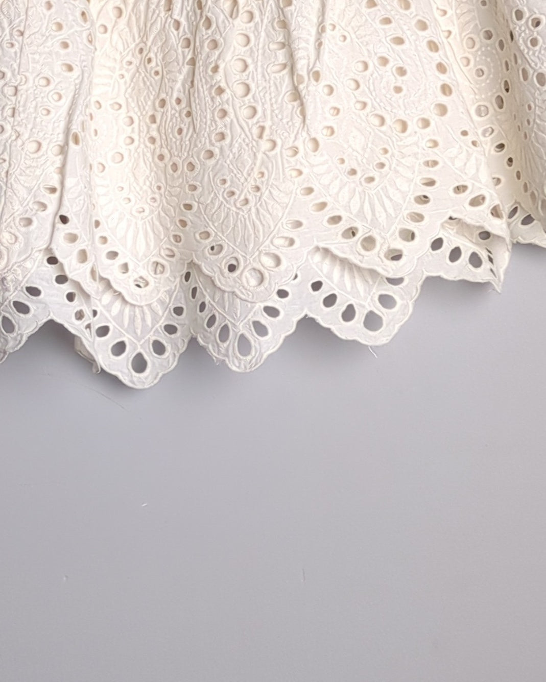 H&M Beige Eyelet Skirt