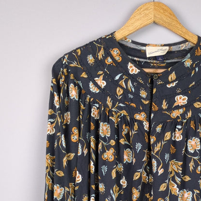 Floral Print Long Sleeve Blouse
