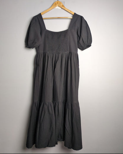 Blue Hour Black Puff-Sleeve Dress