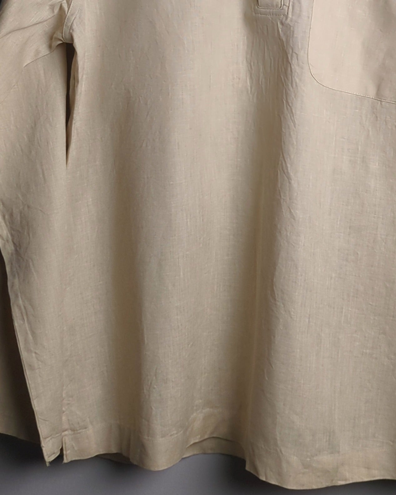 Fabindia Beige Linen Kurta