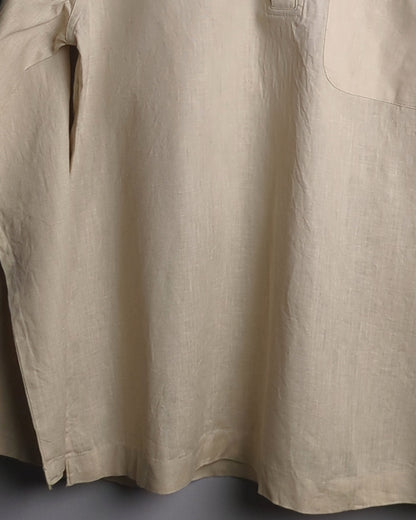 Fabindia Beige Linen Kurta