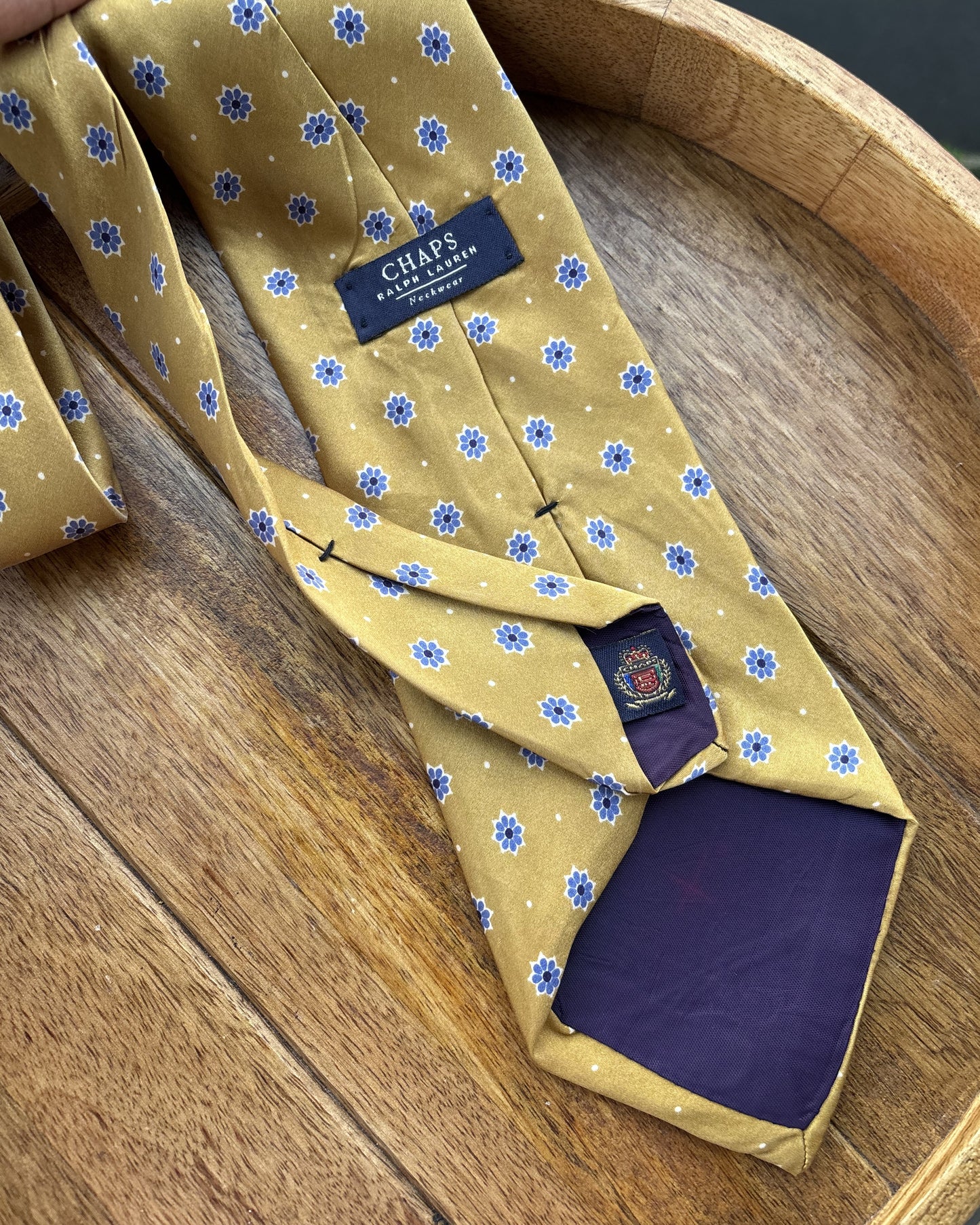 Chaps Beige Floral Silk Necktie