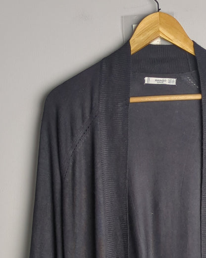 Mango Black Open Cardigan