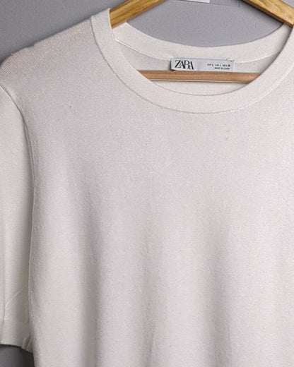 Zara White Knit Sweater