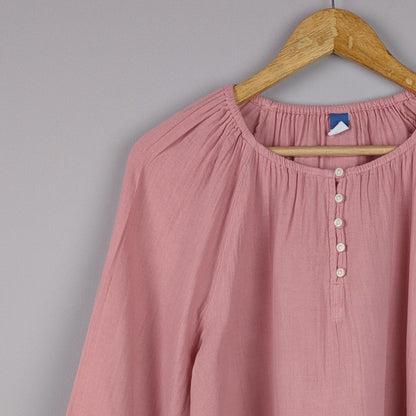 Long Sleeve Button Blouse