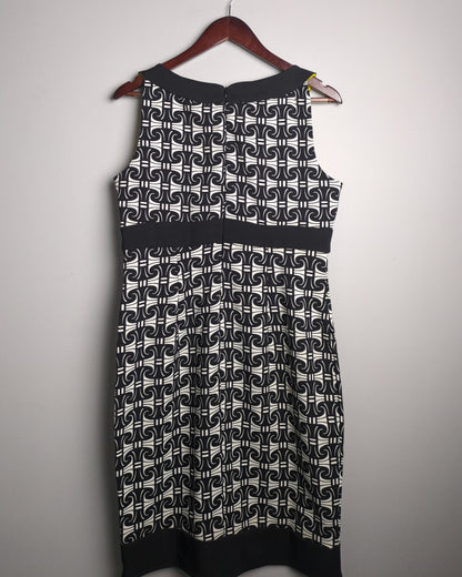 Avirate Black Geometric Dress