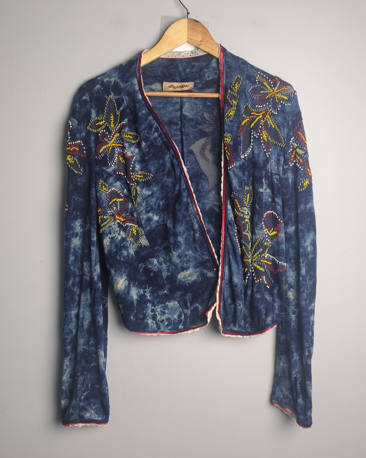 Not So Serious By Pallavi Mohan Blue Embellished Shrug