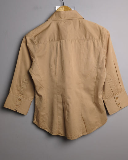 Le Chateau Beige Button-Down Shirt