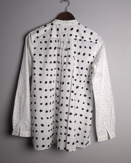 Nicobar White Dot Blouse