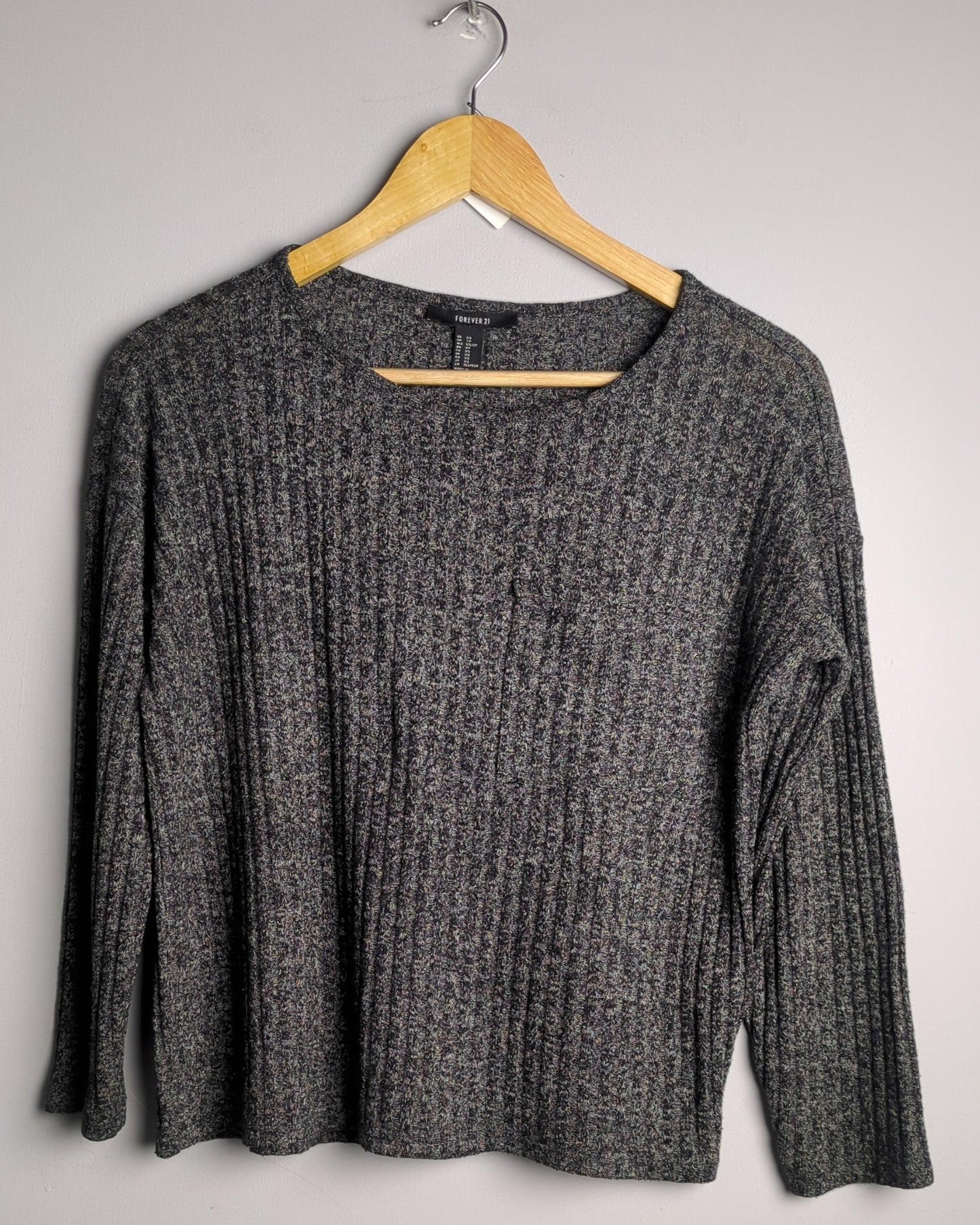 Forever 21 Gray Ribbed Sweater