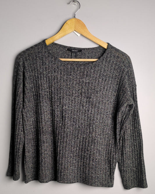 Forever 21 Gray Ribbed Sweater