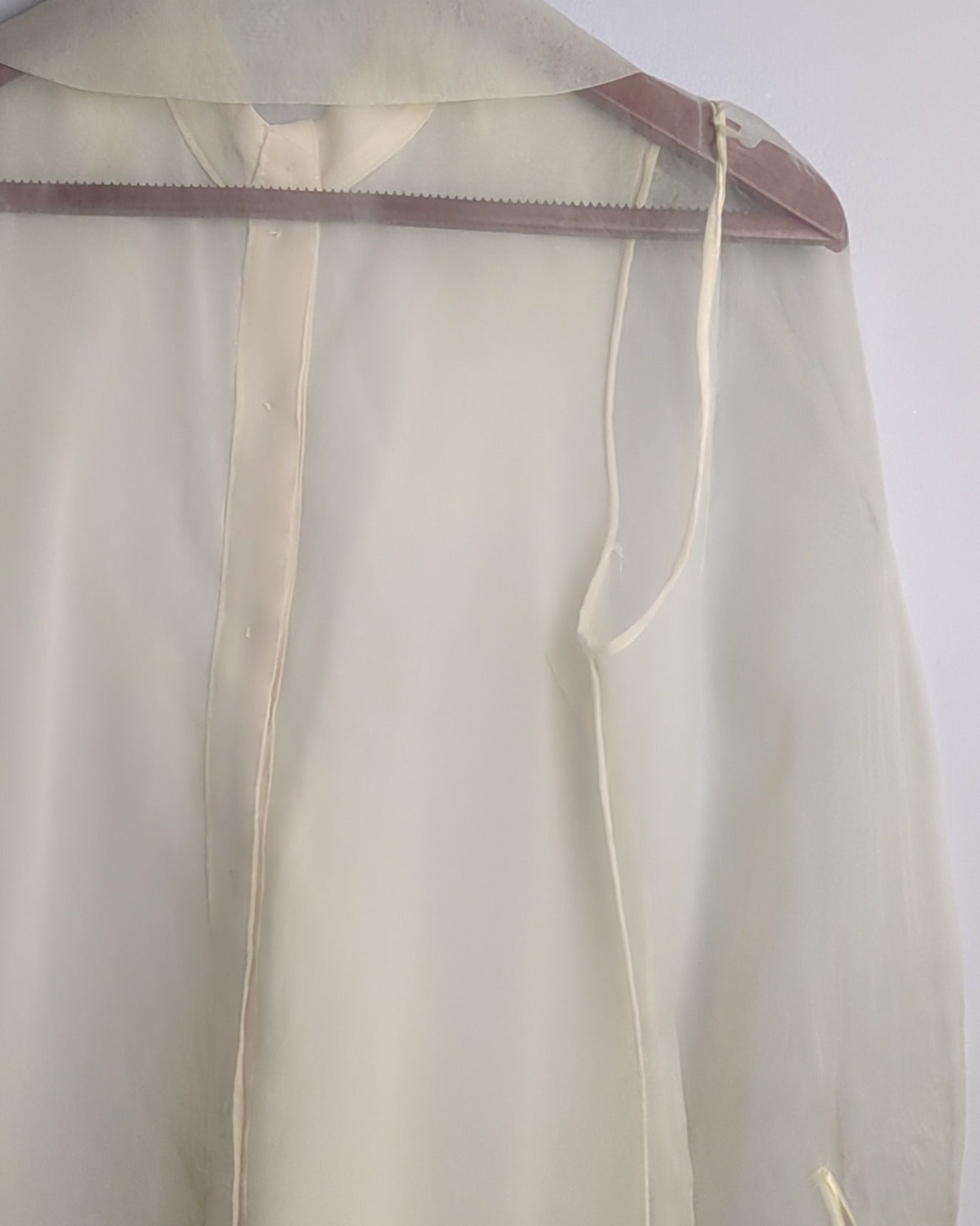 Zara White Sheer Blouse