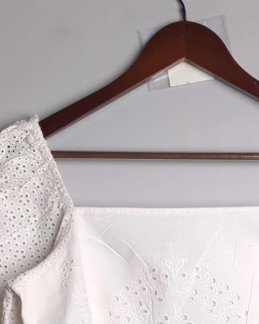 H&M White Eyelet Blouse