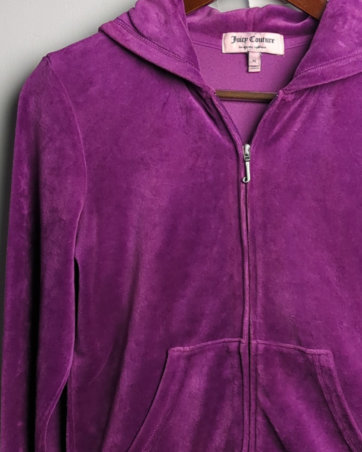 Jump Couture Purple Velour Hoodie