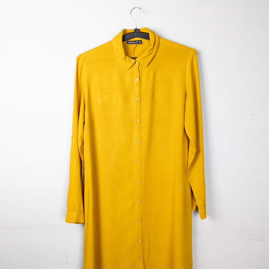 Yellow Button-down Kurta