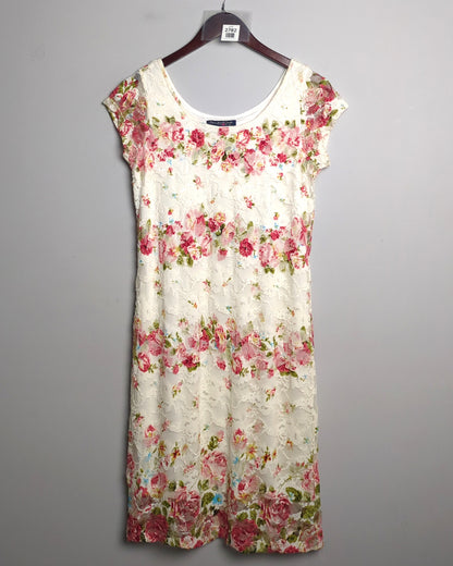 Denim Jeans & Casuals White Floral Dress